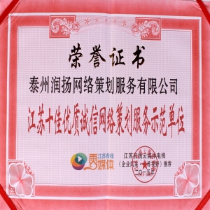 江蘇十佳行業示范單位